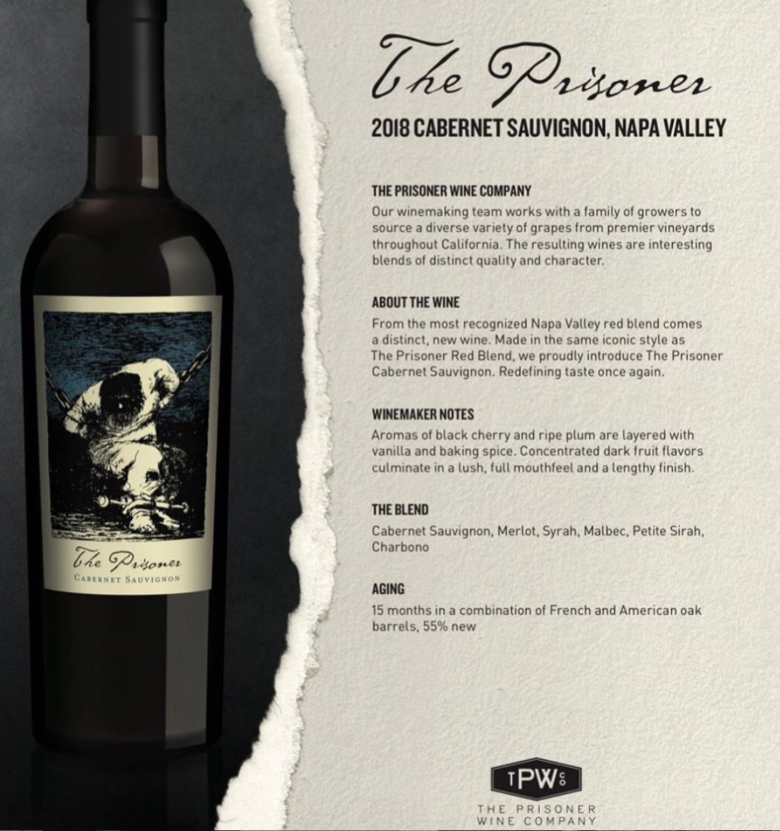 ザ・プリズナー (2018) the prisoner 赤ワイン カリフォルニア  